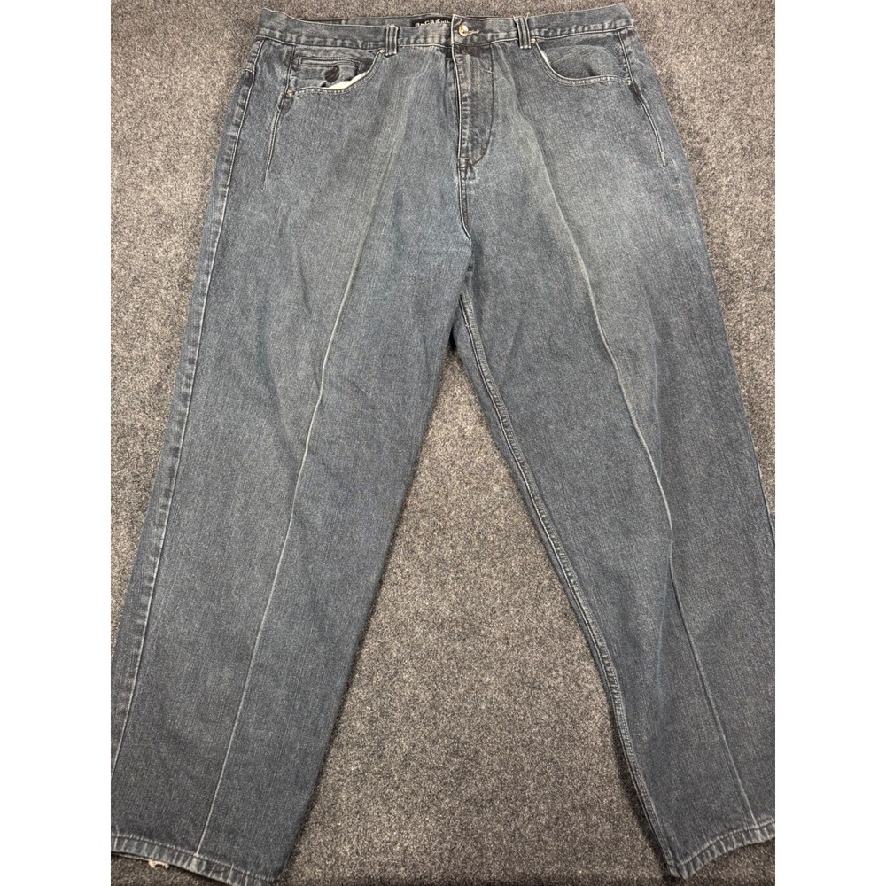 Roca Wear Jeans Men's 46 Gray Black Denim Baggy Hip Hop Embroidered Y2K
